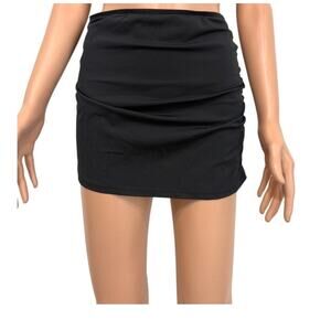 Assets By Sara Blakely Spanx large ruched swim bikini skirt bottom SW 3465